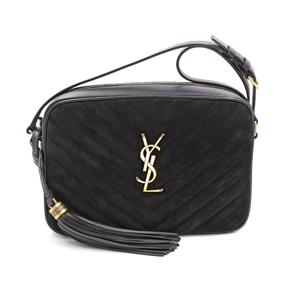 Saint Laurent Lou Matelasse Black Velvet Leather Small Camera Crossbody Bag - Picture 3 of 6